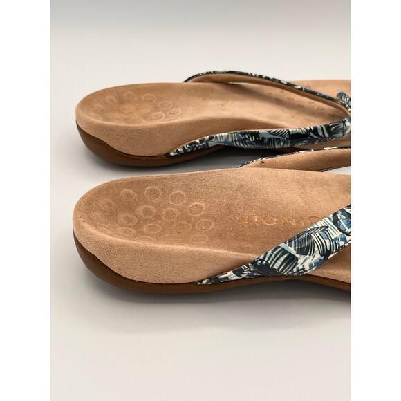 Vionic Bella Blue Palm Toe-Post Sandal Flip Flop - Size 10 Orthotic Arch Support - Picture 5 of 9